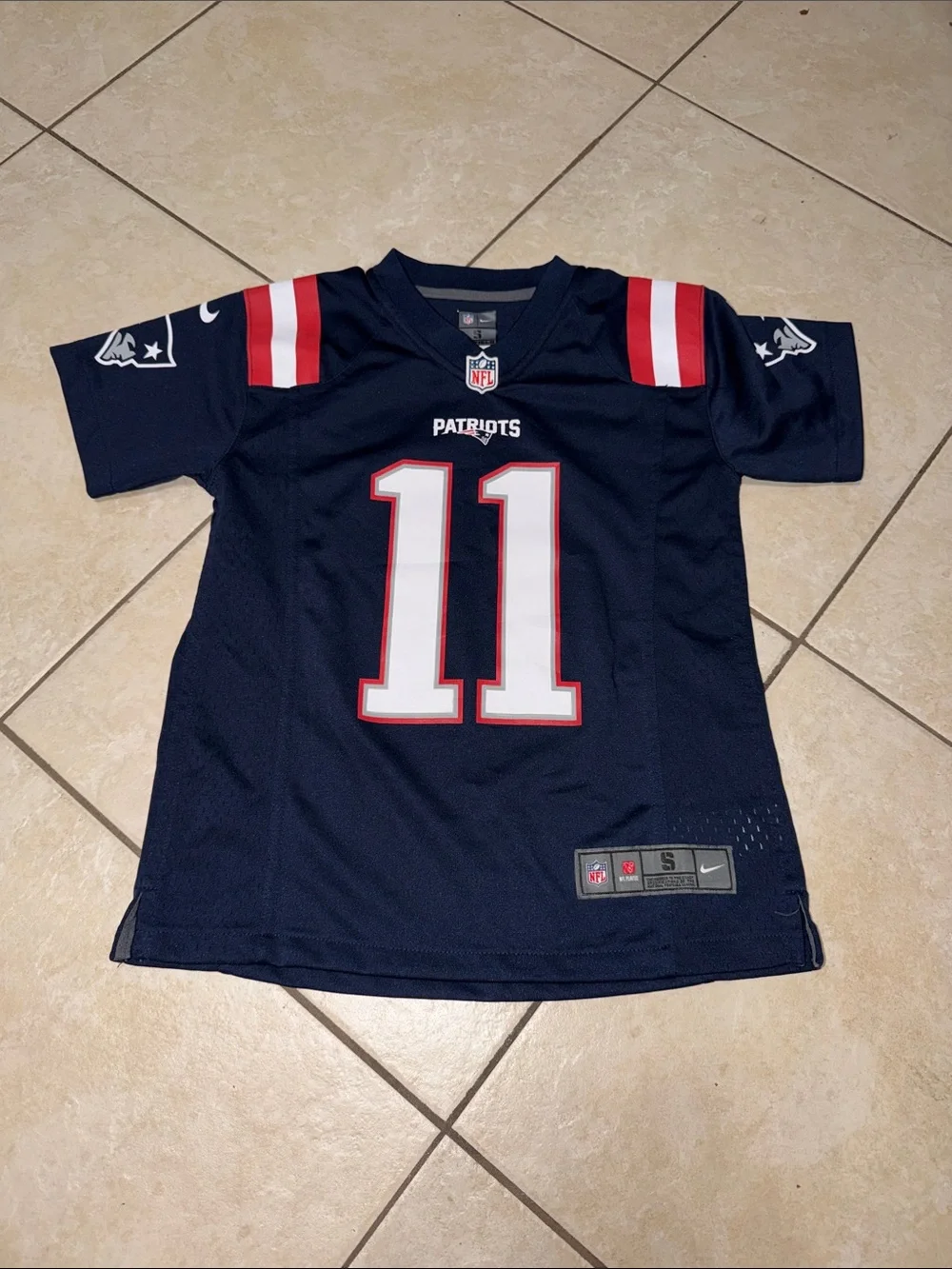 Julian Edelman New England Patriots #11 Navy NFL Jersey